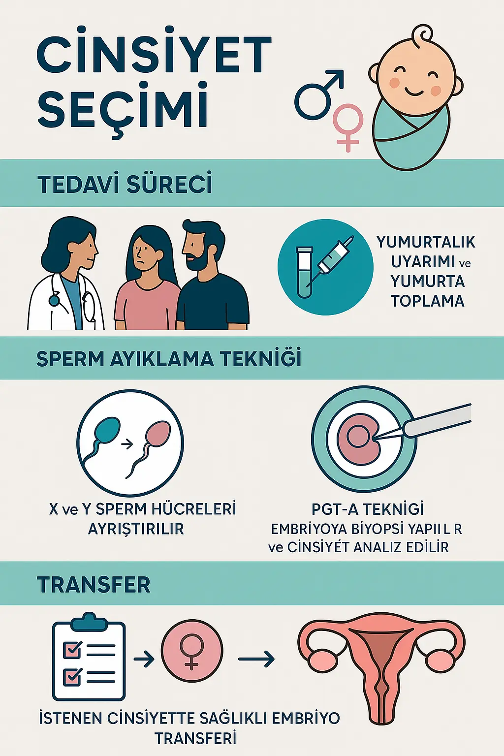 cinsiyet seçimi tedavi adımları