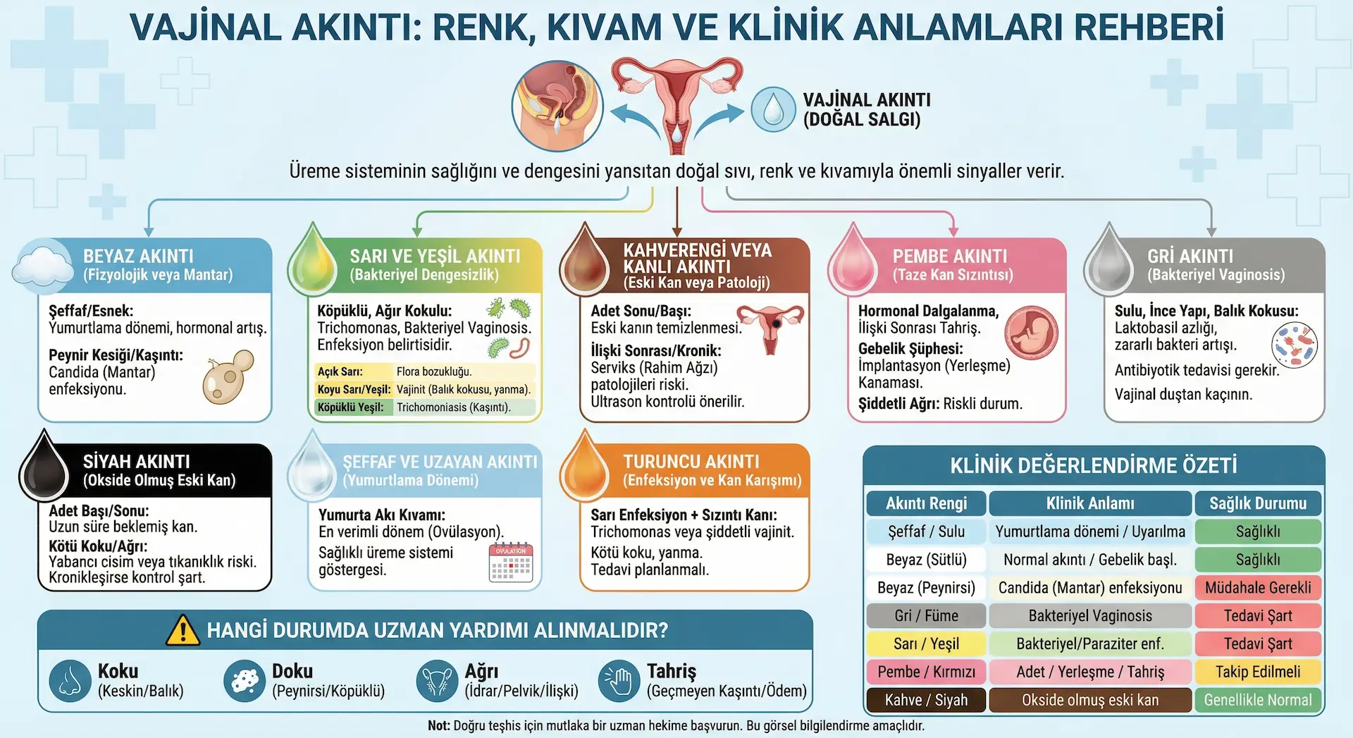 Vajinal Akıntı Renkleri Ne Anlama Gelir